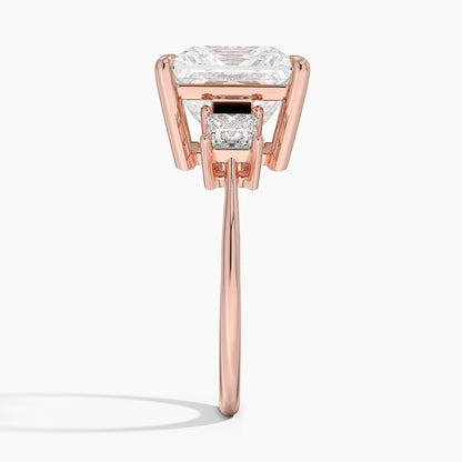 Princess Cut Three Stone Diamond Ring