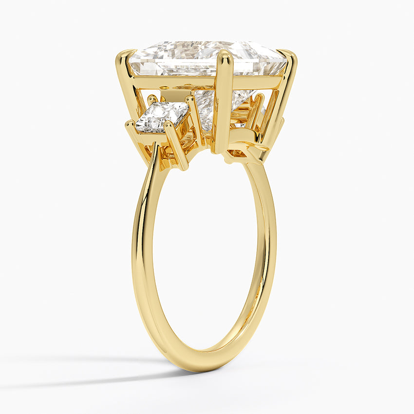 Princess Cut Three Stone Diamond Ring