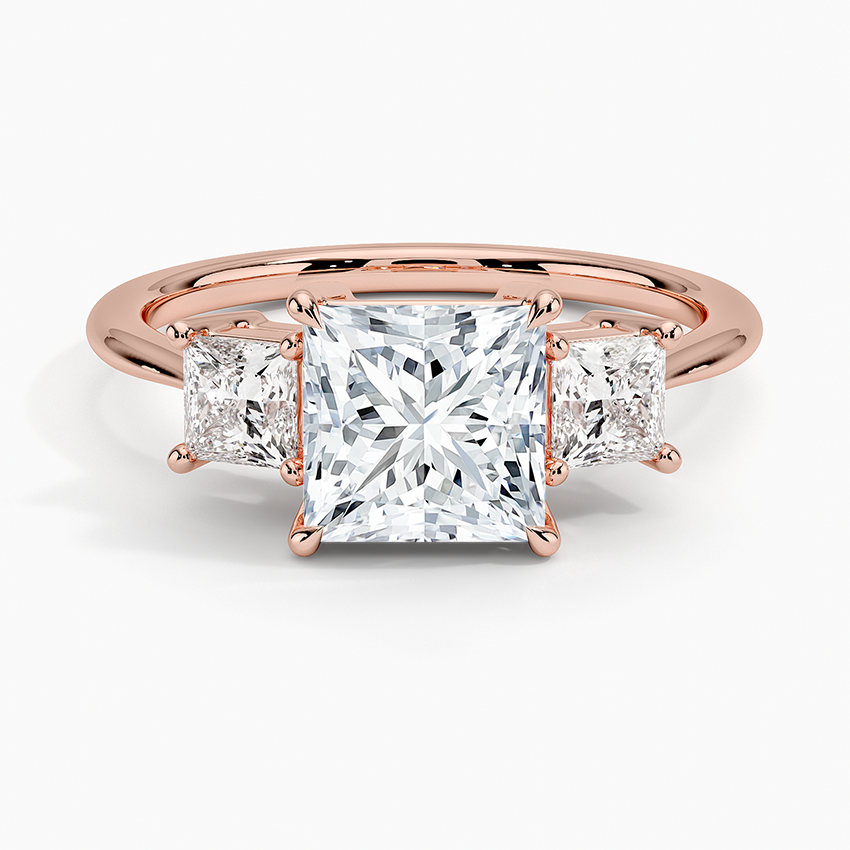 Princess Cut Three Stone Diamond Ring