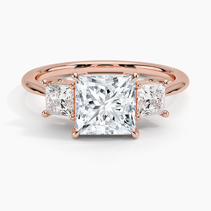 Princess Cut Three Stone Diamond Ring