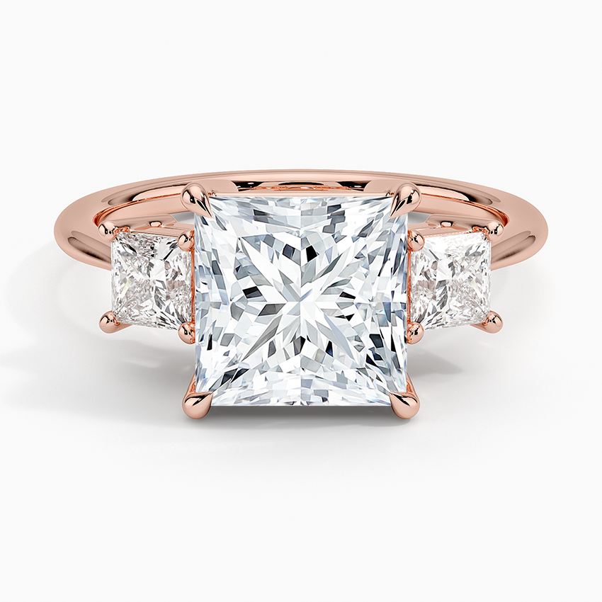 Princess Cut Three Stone Diamond Ring