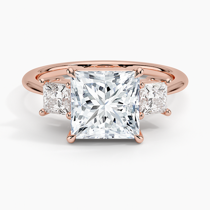 Princess Cut Three Stone Diamond Ring