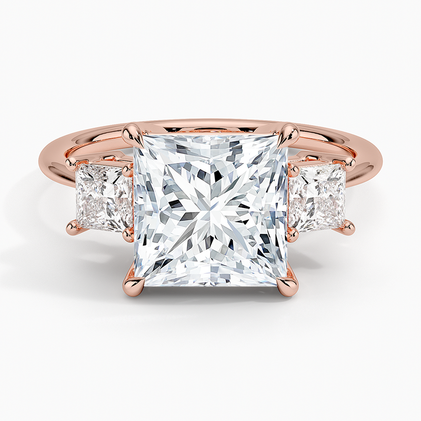 Princess Cut Three Stone Diamond Ring
