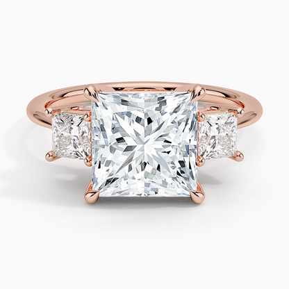 Princess Cut Three Stone Diamond Ring