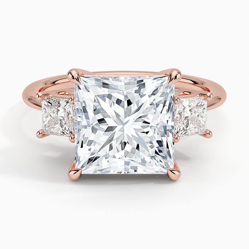 Princess Cut Three Stone Diamond Ring