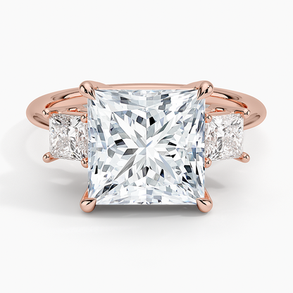 Princess Cut Three Stone Diamond Ring