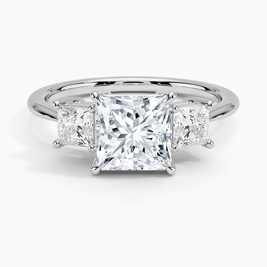 Princess Cut Three Stone Diamond Ring