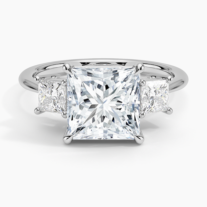 Princess Cut Three Stone Diamond Ring