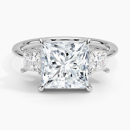 Princess Cut Three Stone Diamond Ring