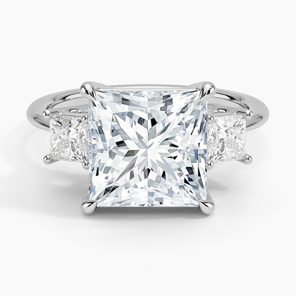 Princess Cut Three Stone Diamond Ring