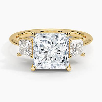 Princess Cut Three Stone Diamond Ring