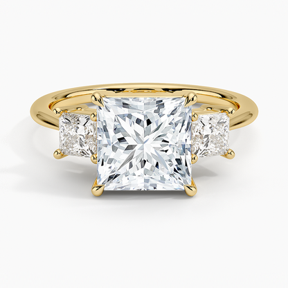 Princess Cut Three Stone Diamond Ring