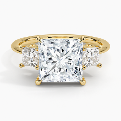 Princess Cut Three Stone Diamond Ring