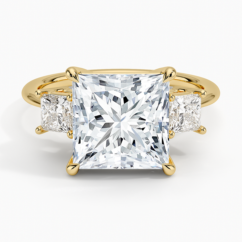 Princess Cut Three Stone Diamond Ring