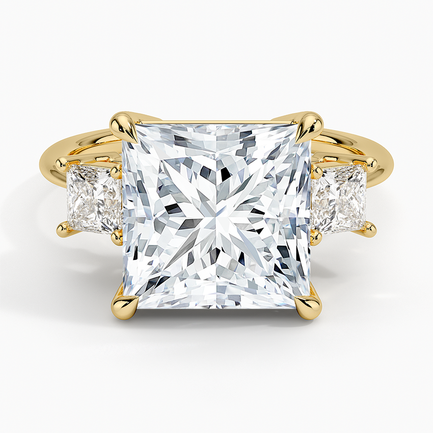 Princess Cut Three Stone Diamond Ring