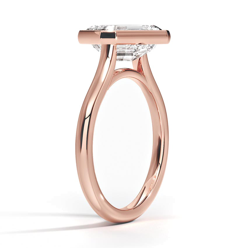 Luna East-West Bezel Solitaire Ring