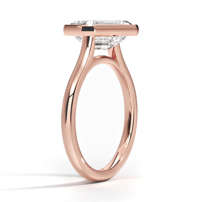 Luna East-West Bezel Solitaire Ring