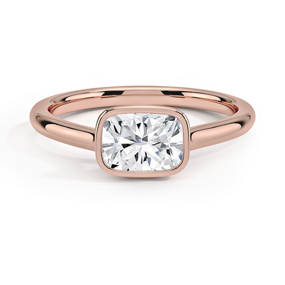 Luna East-West Bezel Solitaire Ring