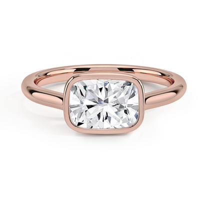 Luna East-West Bezel Solitaire Ring