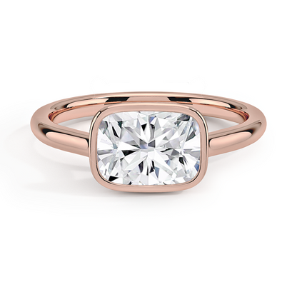 Luna East-West Bezel Solitaire Ring