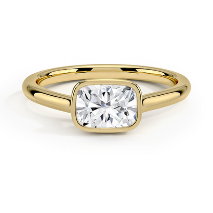 Luna East-West Bezel Solitaire Ring