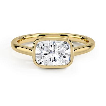Luna East-West Bezel Solitaire Ring