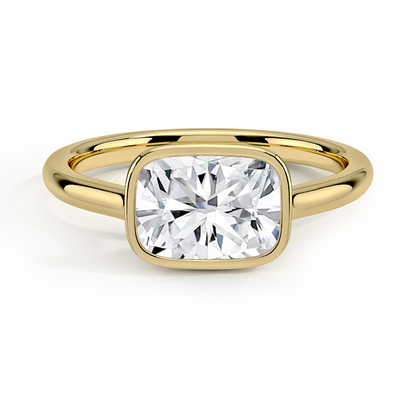 Luna East-West Bezel Solitaire Ring