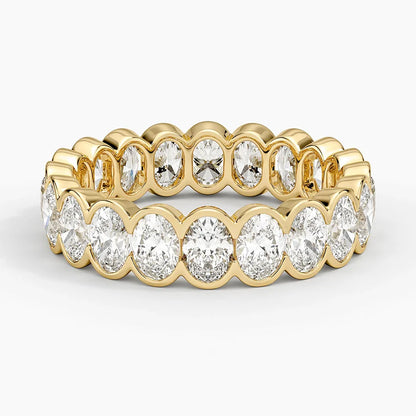 Oval Eternity Diamond Semi-Bezel Ring