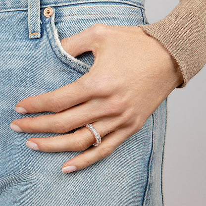 Emerald Eternity Diamond Ring