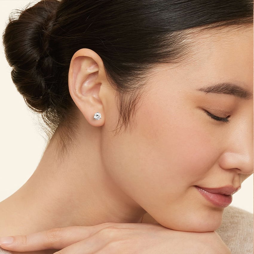 Perfect Martini Diamond Stud Earrings
