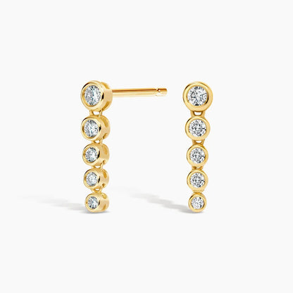 Anya Bezel Diamond Tennis Earrings