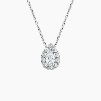 Pear Diamond Halo Pendant