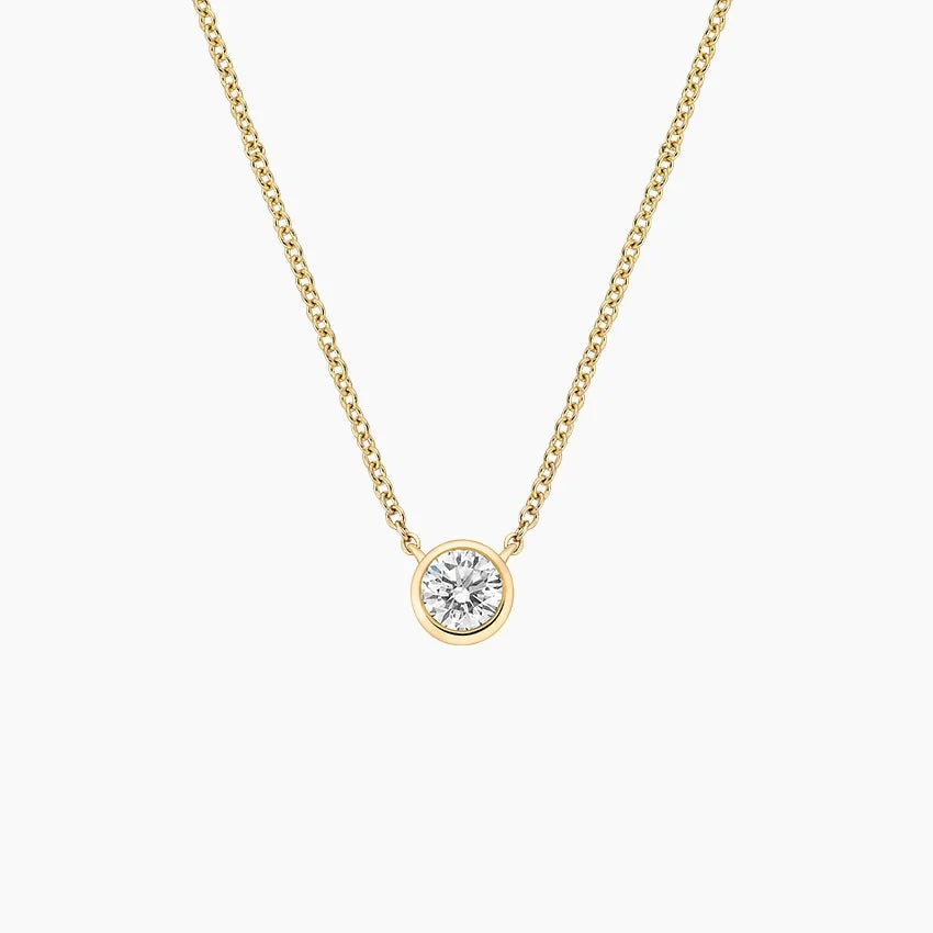 Diamond Bezel Solitaire Pendant