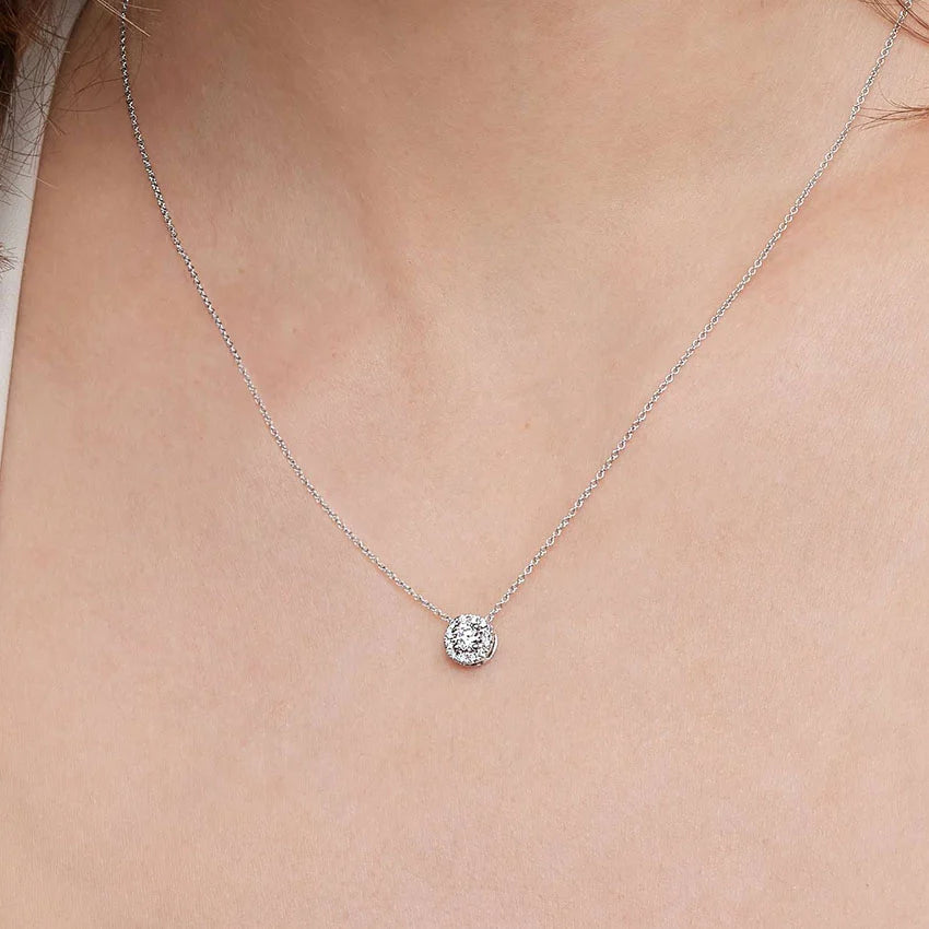 Diamond Halo Pendant