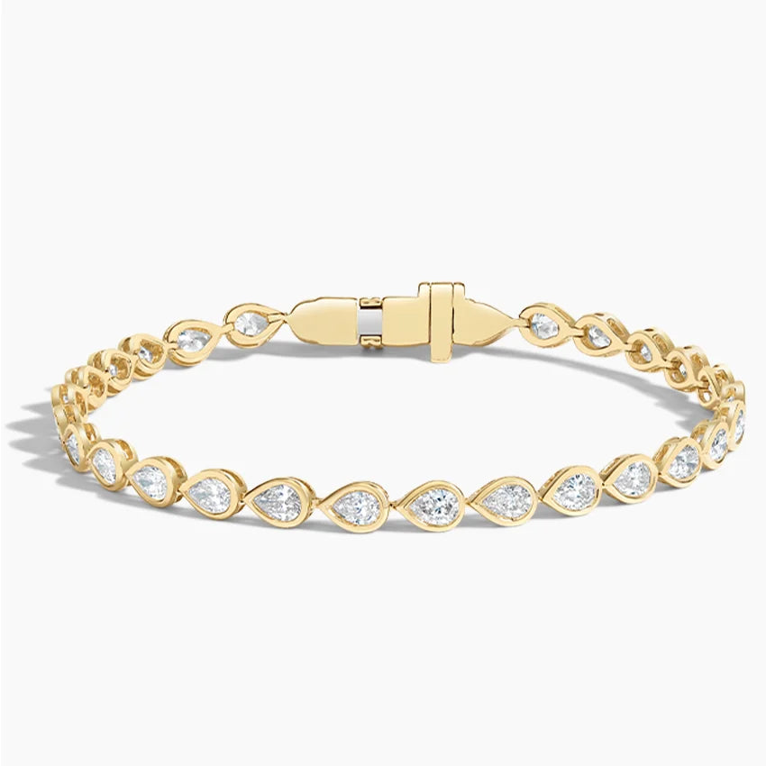 Pear Diamond Bezel Tennis Bracelet