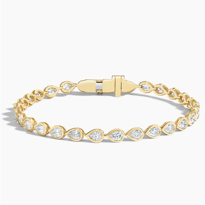 Pear Diamond Bezel Tennis Bracelet