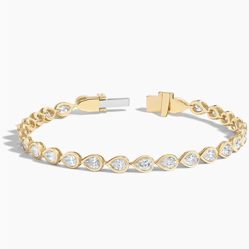 Pear Diamond Bezel Tennis Bracelet