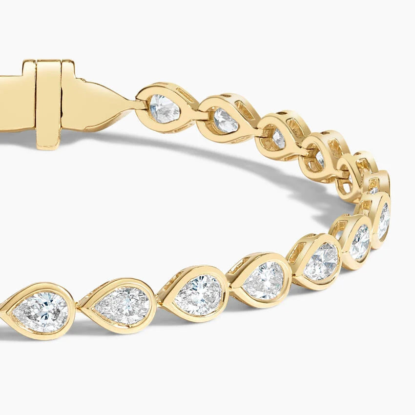 Pear Diamond Bezel Tennis Bracelet