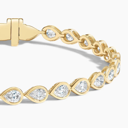 Pear Diamond Bezel Tennis Bracelet