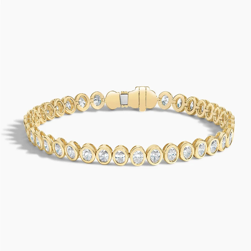 Oval Diamond Bezel Tennis Bracelet