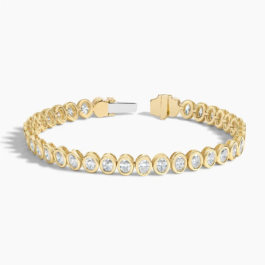 Oval Diamond Bezel Tennis Bracelet