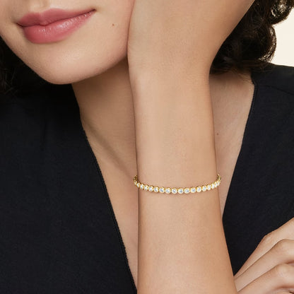Bezel Diamond Tennis Bracelet