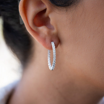 Perfect Hoop Diamond Earrings