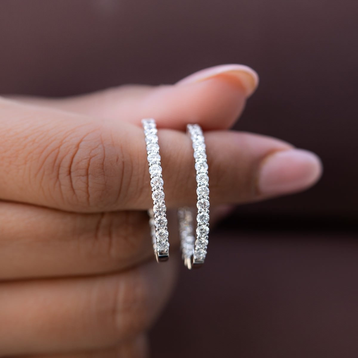 Perfect Hoop Diamond Earrings
