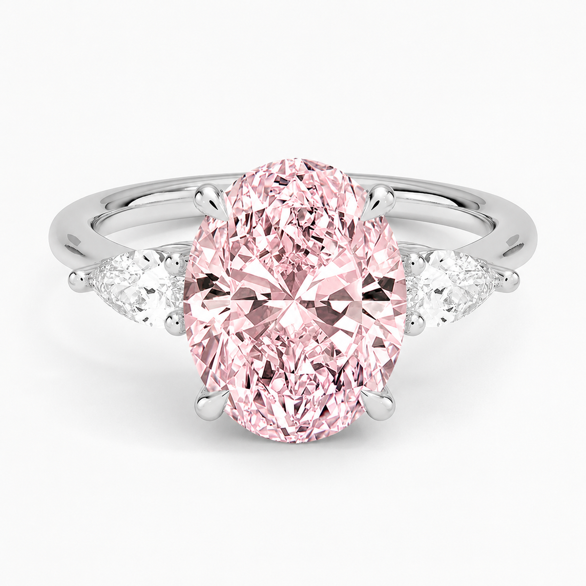 Opera Three Stone Diamond Engagement Ring