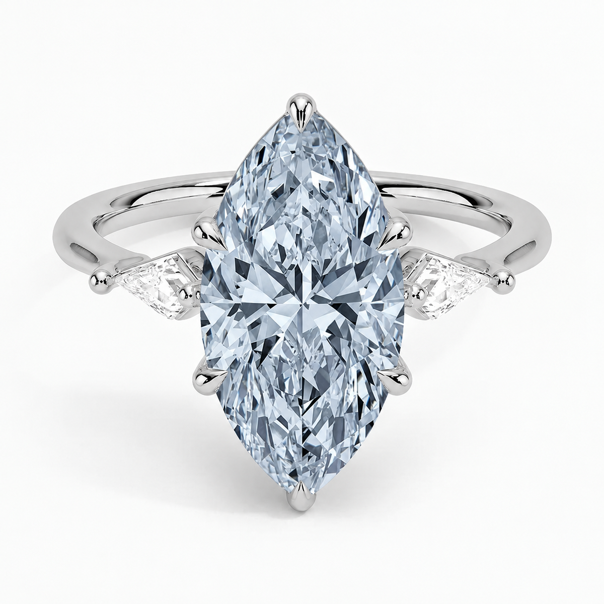 Opera Three Stone Diamond Engagement Ring