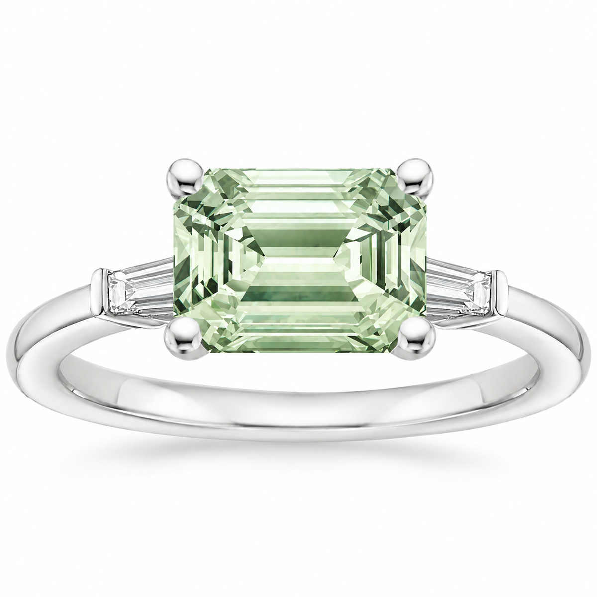 Opera Three Stone Diamond Engagement Ring