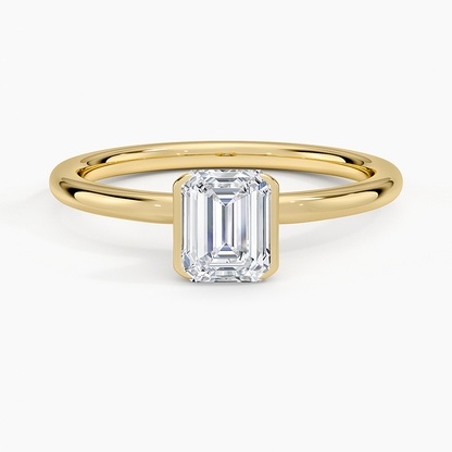 Annika Half Bezel Solitaire Ring