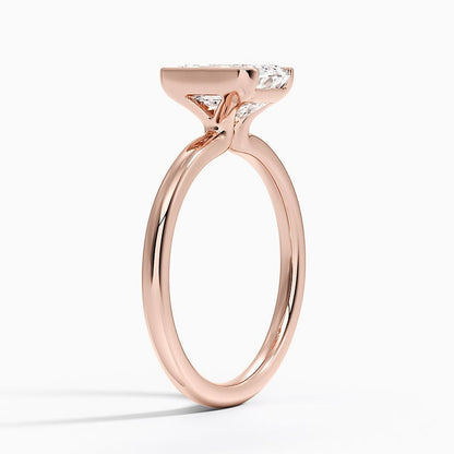Annika Half Bezel Solitaire Ring