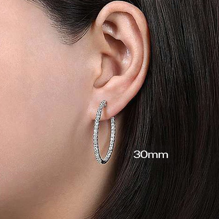 Perfect Hoop Diamond Earrings